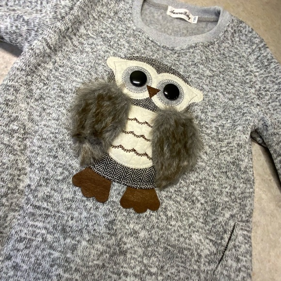 Aurora Other - Gray Owl Sweater for Kids